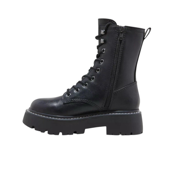Wild Fable Womens Logan Lug Combat Boots with Memory Foam Insole Black NWT - Picture 2 of 7